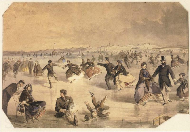 Winslow Homer Skating in Central Park Spain oil painting art